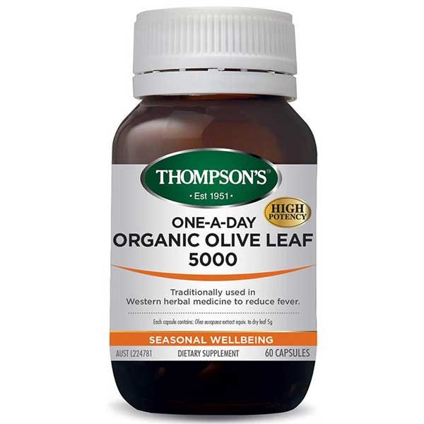 Thompson's Organic Olive Leaf 5000 One-A-Day - 60 vegecaps
