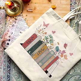 VIDSTW The Tote Bag Album Tote Bag Aesthetic for Music Lovers Women's Totes with Shoulder Strap Carry Bag Shopping Bag for Shopping, Travel, Celebrations, White