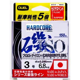 DUEL(デュエル) HARDCORE(ハードコア) カーボナイロンライン ハードコア 磯 150m 3号 高視認ホワイト H3403