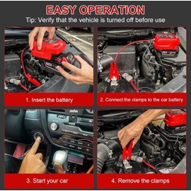 D&W Tools 🇺🇸 Jumper Cables for Milwaukee 18V M18 Batteries Car Jump Starter with LED