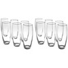 Luminarc Cachet 9-Ounce Stemless Flute Glasses, 12 Pack, Clear, 2.0