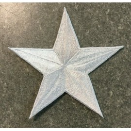 Unbranded WHITE 3 inch iron on star patch applique sew kid martial arts embellishment flag