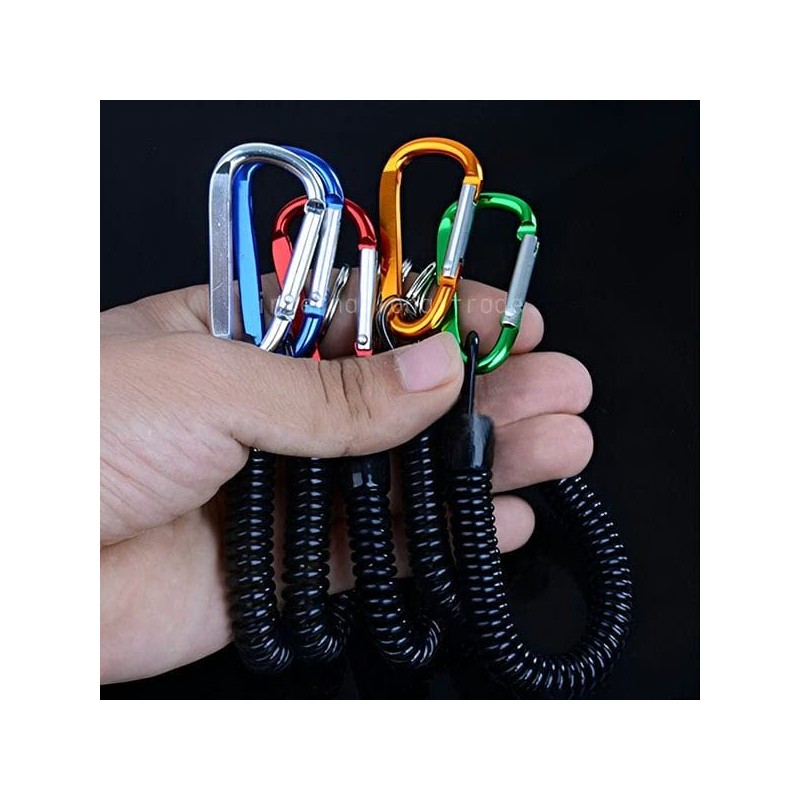 Schicksal. Expandable Carabiner Set of 3, Strap, Key Reel, Keychain,