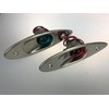 Pactrade Marine Boat Navigational Side Bow Tear Drop Lights Stainless