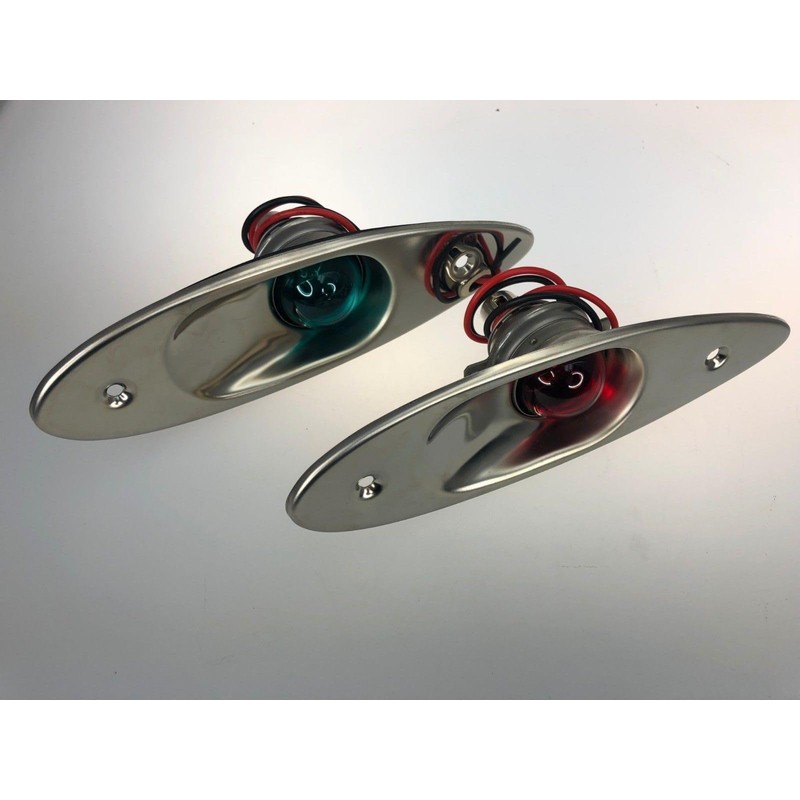 Pactrade Marine Boat Navigational Side Bow Tear Drop Lights Stainless