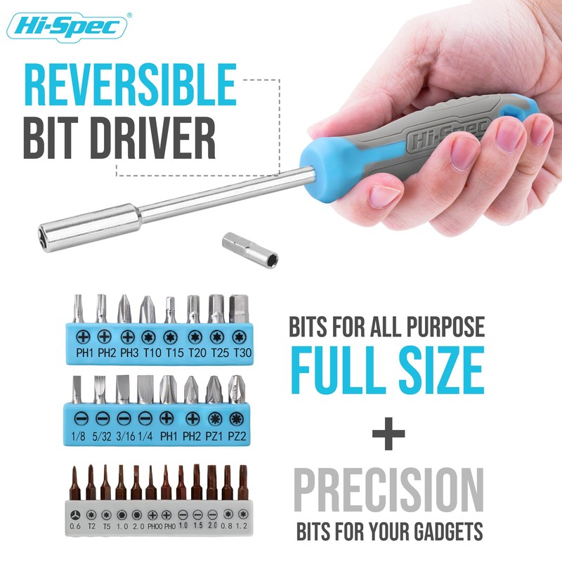 Hi-Spec 42pc Blue Household DIY Tool Set. Home, Office and