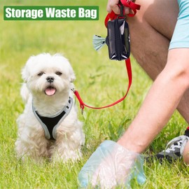 Dog Waste Bag Dispenser Dog Poop Bag Dispenser for Leash Accessory Dog Poop Bag Holders Fits Dog Leash Include Hand Free Holder, Clear, No-PU (Clear - Small Bag, Clear - Small Bag)