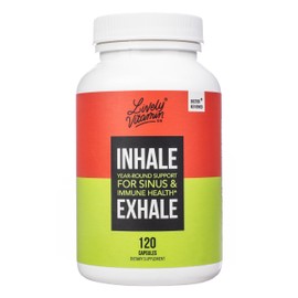 LIVELY VITAMIN CO. Inhale Exhale - Helps Calm Allergies - Itchy Watery Eyes - Allergy Symptom Relief - Nasal Congestion - Clear Breathing - Allergic Response - Coughing - Sneezing - 120 Capsules