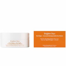Three Ships - Brighter Days - Máscaras de algas rojas + aguacate (30 juegos) | Depuffing, Hydrating, Refreshing Under Eye Treatment | Cruelty-Free, Ve