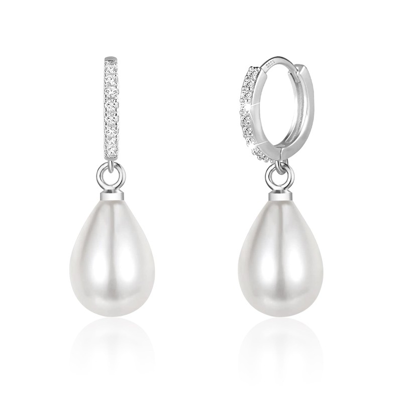ASH'S CHOICE Silver 925 Earrings Pearls, 3 Pairs Sterling Silver