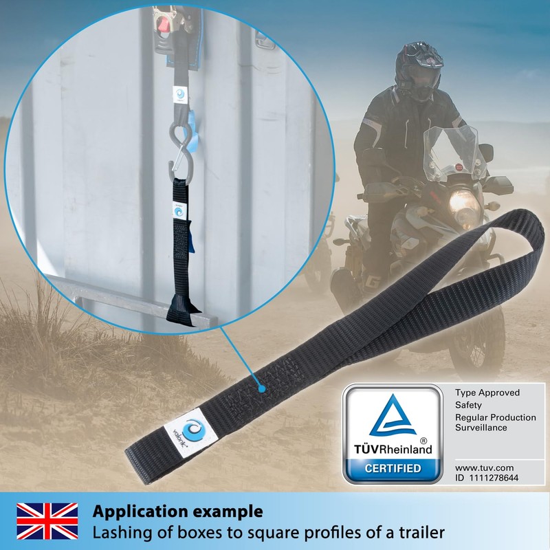 valonic FALCON - 4x soft loop tie down straps, 30cm,