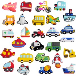 Pack of 27 Vehicle Rubber Fridge Magnets Children Cartoon Vehicles Children Magnets Suitable for Cooling Drains, Offices, Homes, Cabinets, Whiteboards etc