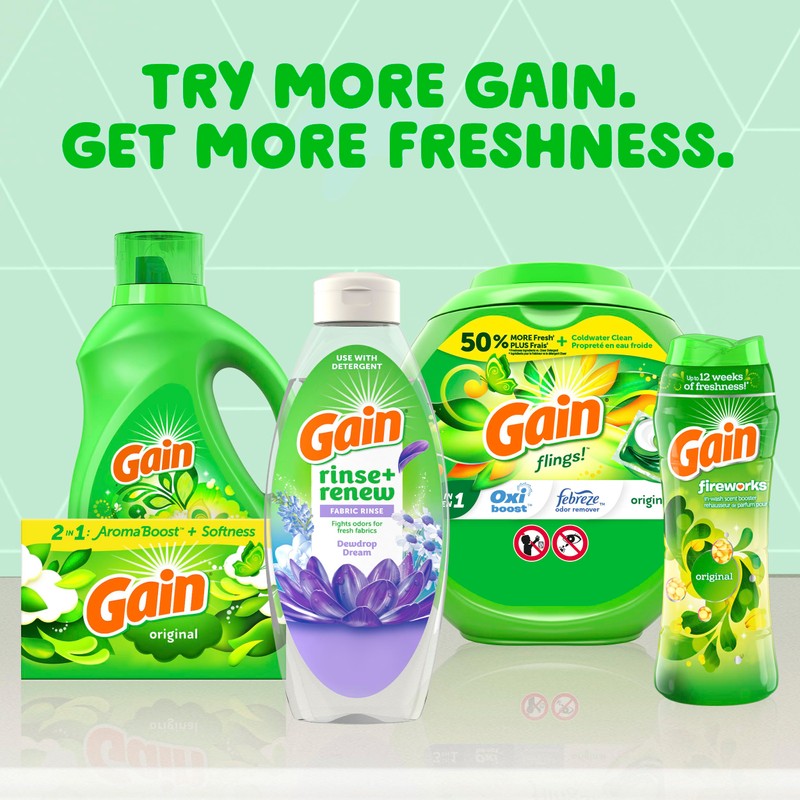 Gain Rinse and Renew Fabric Rinse, Dewdrop Dream, 48 fl