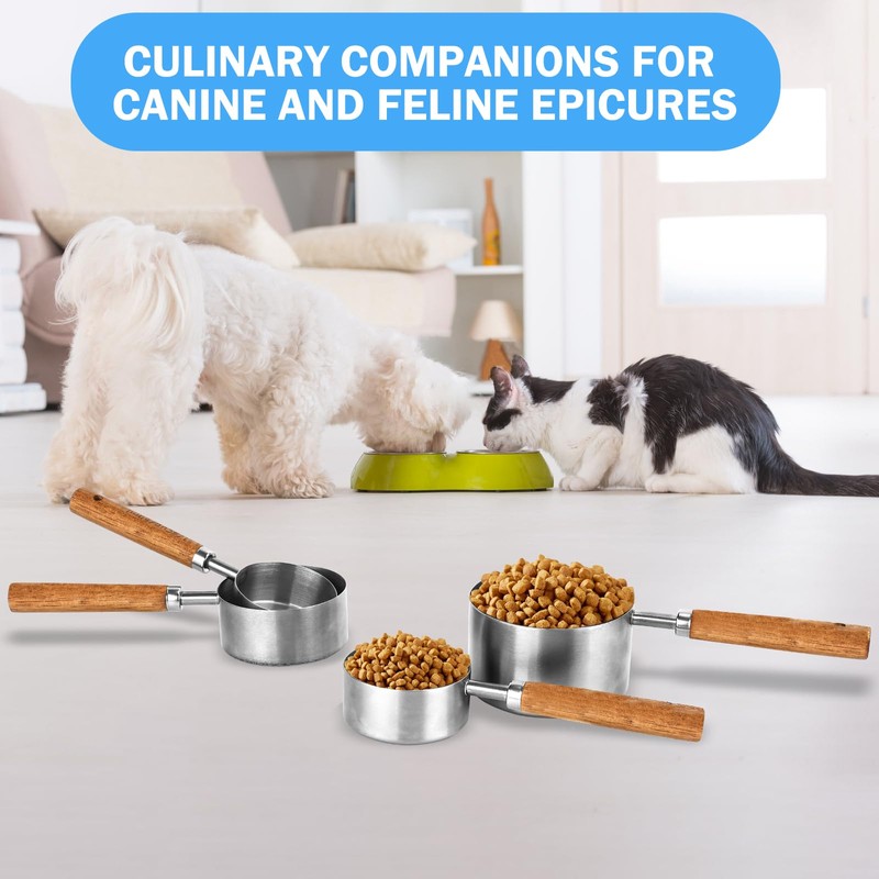 4 Pcs Dog Food Scoop Measuring-Cup, 1 Cup, 1/2 Cup,