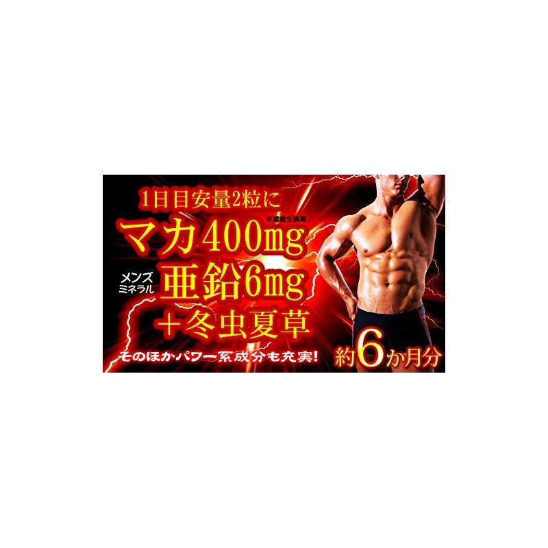 たっぷり濃縮マカ亜鉛+冬虫夏草 360粒 約6か月分