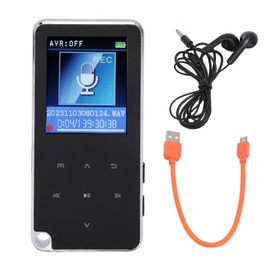 MP3 Player Bluetooth 5.2 Built in HD Speaker HiFi Sound 750mAh Support 128GB Memory Card Multifunction Portable Music Player 16GB