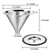 Pour Over Coffee Dripper, Coffee Filter Cone Reusable Paperless Stainless