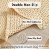 TYUU Boho Bathroom Rugs, Super Absorbent Non Slip Waffle Bath