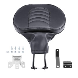 Adjustable Plug in Rider Backrest, 2 Up Seat Detachable Driver Backrest Pad w/Mounting Kit For Harley Touring CVO Electra Glide Road Glide Road King Street Glide 2009-2023