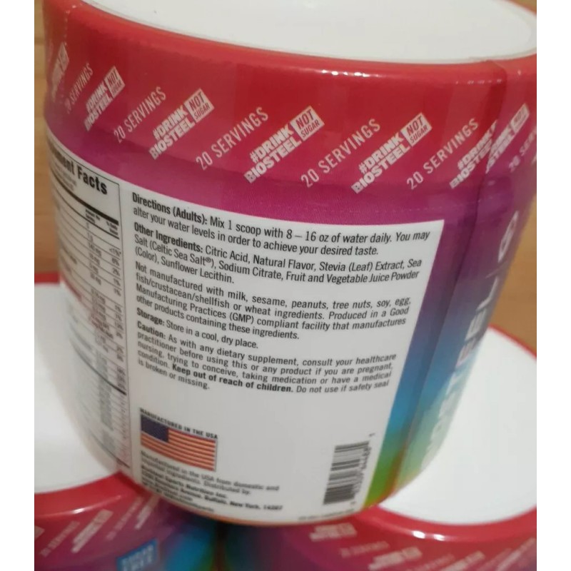 BioSteel 6 PACK: BIOSTEEL RAINBOW TWIST HYDRATION MIX 20 SERVINGS