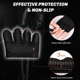 JINGCHUAN Grip Women / Men Sports Gloves, 3mm Padding Gym Weightlifting Gloves, Pot Bell, Improving Pullusion, Rowing, Cross Training Gloves, WOD, Yoga and Gymnastics Gloves for Men and Women, No Calluses