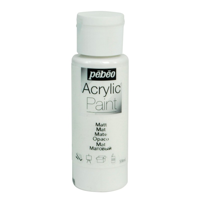 PEBEO 97801 ACRYLIC 59ML MATT WHITE, 3.3 x 3.3 x