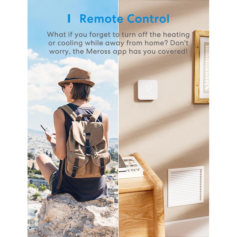 meross Matter Smart Thermostats for Home, Programmble WiFi Thermostat