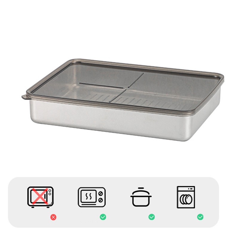 304 Stainless Steel Food Container with Sealed Lid Leak Proof