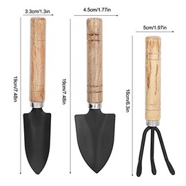 AUNMAS Kit de Pala de Pala, Kit de Herramientas de jardinería Mini Profesional con Palas de rastrillo de jardín para Maceta para trasplante