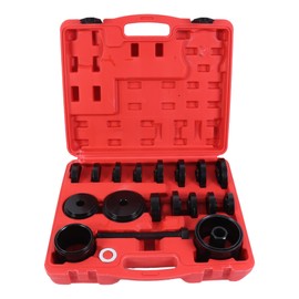 AUTOSTARSHIP 23pcs FWD Front Wheel Drive Bearing Adapters Puller Press Set Replacement Wheel Bearing Removal Tool Bushing Driver Set Automotive Mechanics Tool Kit
