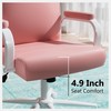 Genpo Pink Office Chair, High Back Leather Executive Office Desk