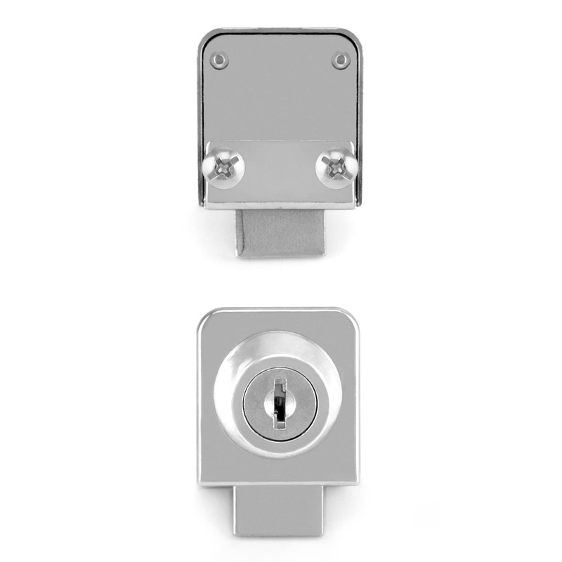 QWORK Pack of 2 Glass Cabinet Lock for Glass Doors,
