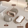 Pack of 2 Soap Box Travel Leak-Proof Waterproof Plastic Soap