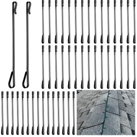 Cinnvoice 50 Pcs Christmas Light Clips Ridge Clip Outside Holiday Light Clips Metal Row Roof Light Hooks Outdoor String Light Clip Christmas Light Hook for Mini Light Multi Functional Universal Clips