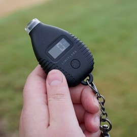 Digital Talking Tire Gauge with Backlit LCD Digital Display, Audible Voice PSI Readout, LED Light and Keychain Hook (Black)