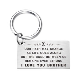 TGCNQ Brother Keychain, Christmas Gifts for Brother Adult, Graduation Keepsake, Birthday Gifts, I Love You