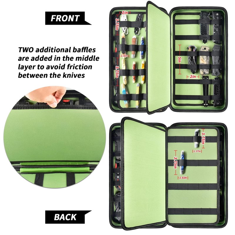 Display Case for 66+ Pocket Knives. Folding Holder, Butterfly Storage