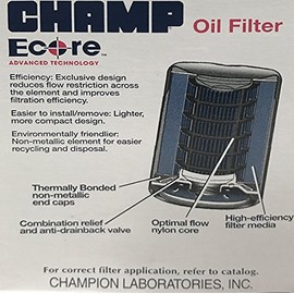 Champ PH8A High Performance Oil Filter, Each