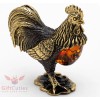 Solid Brass Amber Figurine of bird Golden Rooster IronWork
