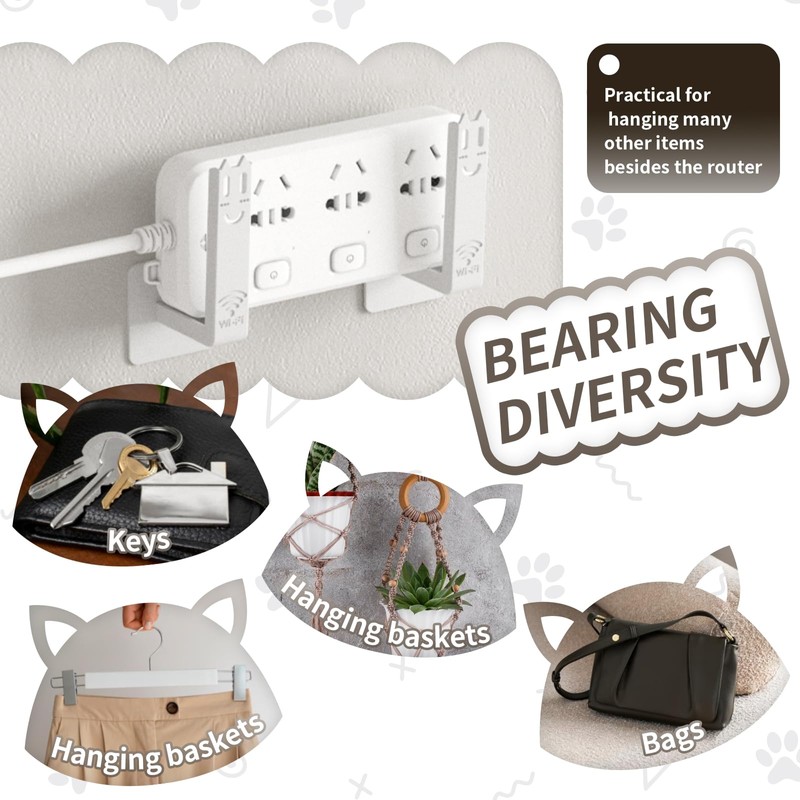 letuxaamz Router Wall Mount, Router Shelf, Router Holder, Universal Wall