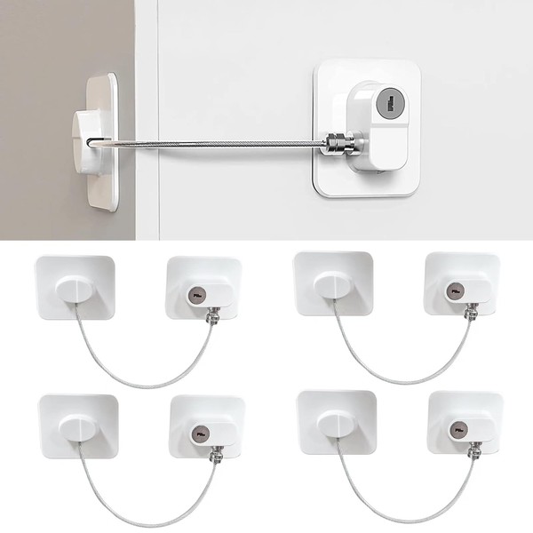 Fridge Lock FANYAQIN 4 Pack Refrigerator Lock for Kids with