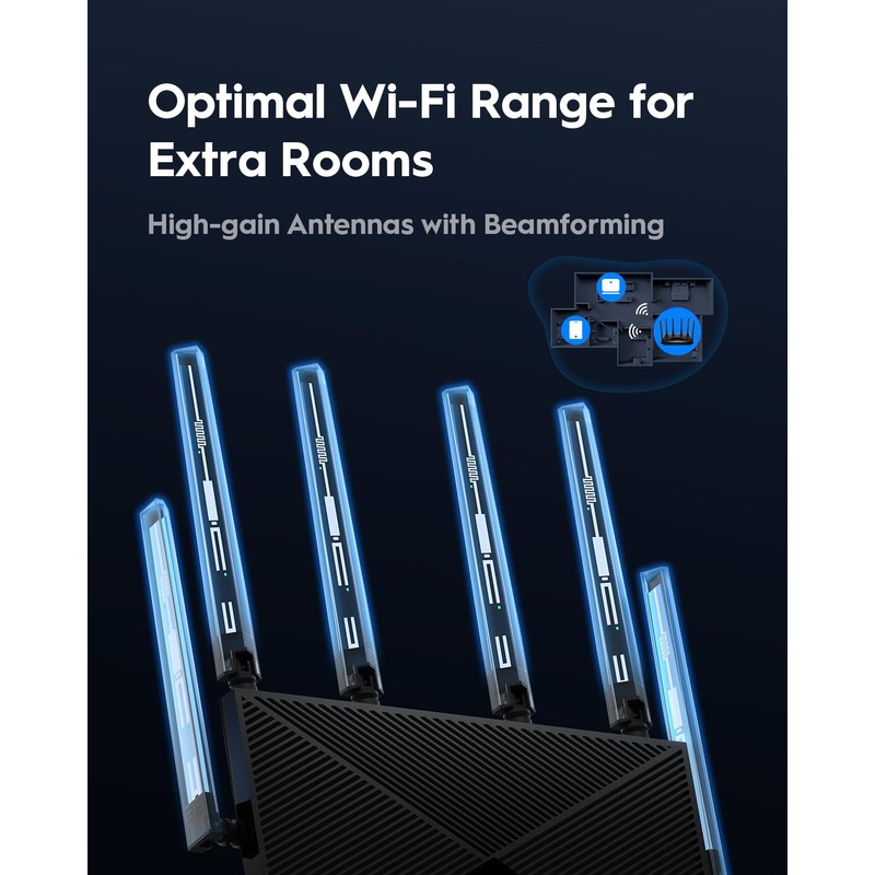 Cudy BE6500 WiFi 7 Router Dual Band Gaming Router, 2.5G