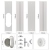 UNAOIWN Portable Air Conditioner Window Kit, Adjustable Vertical/Horizontal Sliding Window