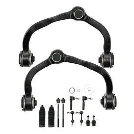 KAX Front Upper Control Arm w/Ball Joint & Tie Rods & Boots & Sway Bars Fit for 2004 2005 2006 F-ord Expedition Lincoln Navigator Suspension Kit K80718 K80719 K80039 K80239 12pcs