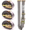 US Cargo Control Double-Fitted E-Track Ratchet Straps (4 Pack), 4,400
