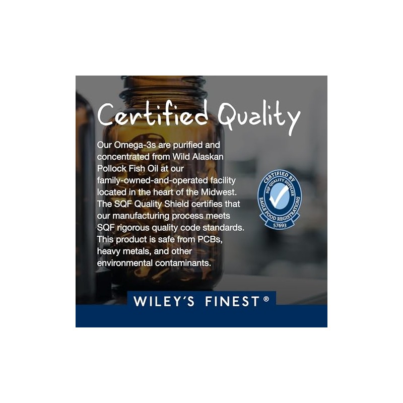 Wileys Finest EASY SWALLOW MINIS EPA DHA Omega-3 60 Softgels