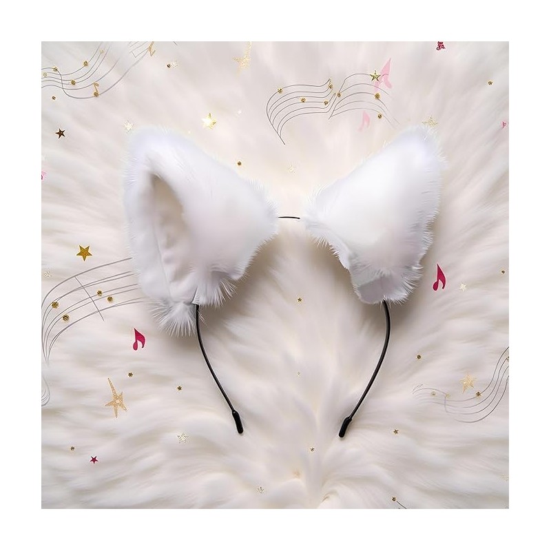 [Qintreesify] Cute Cat Ear Headband Long Fur Fox Ear Cosplay