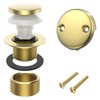 Homeslea Brushed Gold Tub Drain, Brass Bathtub Drain Kit with