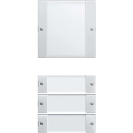 Gira 213403 Rocker Set 4-Way Labelling Field System 55, Clear Pure White