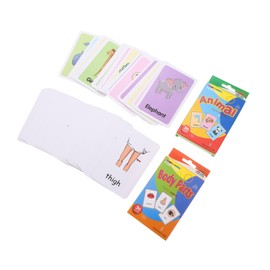BESPORTBLE Cognitive Learning Flash Cards for Babies 2 Sets of High Contrast Educational Toys for Toddlers Speech Therapy Materials Visual Stimulation for Preschool Learning
